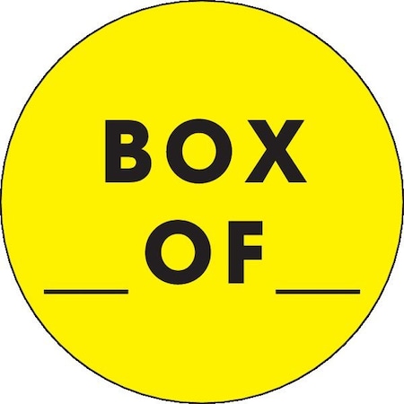 Decker Tape Products Label, DL3556, BOX _ OF _, 2 in DL3556